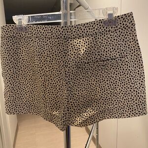 H&M Beige Shorts with Black Abstract Dot Print